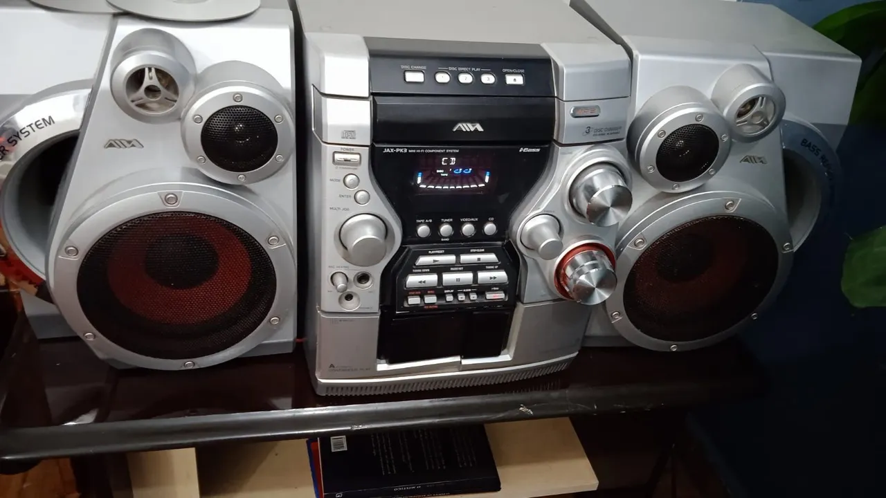 Som Aiwa Jax-Pk3 Mini Hi-Fi System
