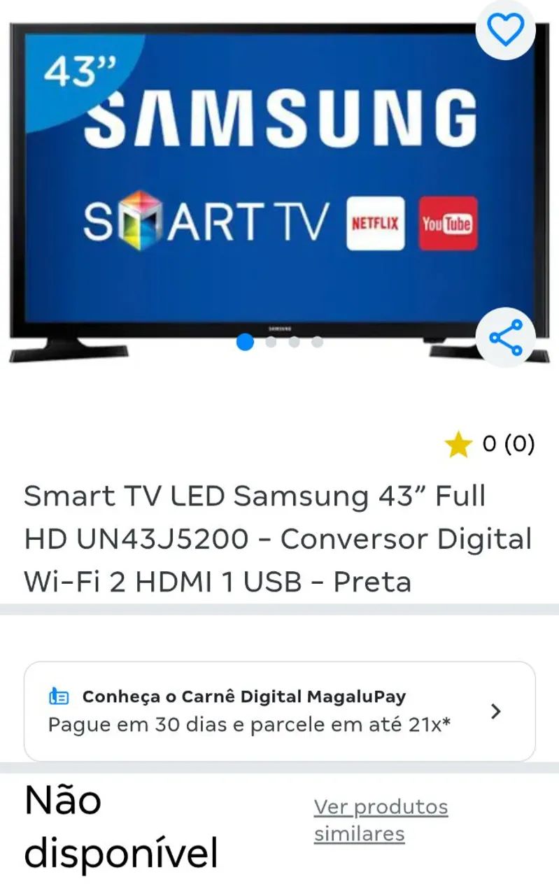 Smart TV LED Samsung 43" Full HD