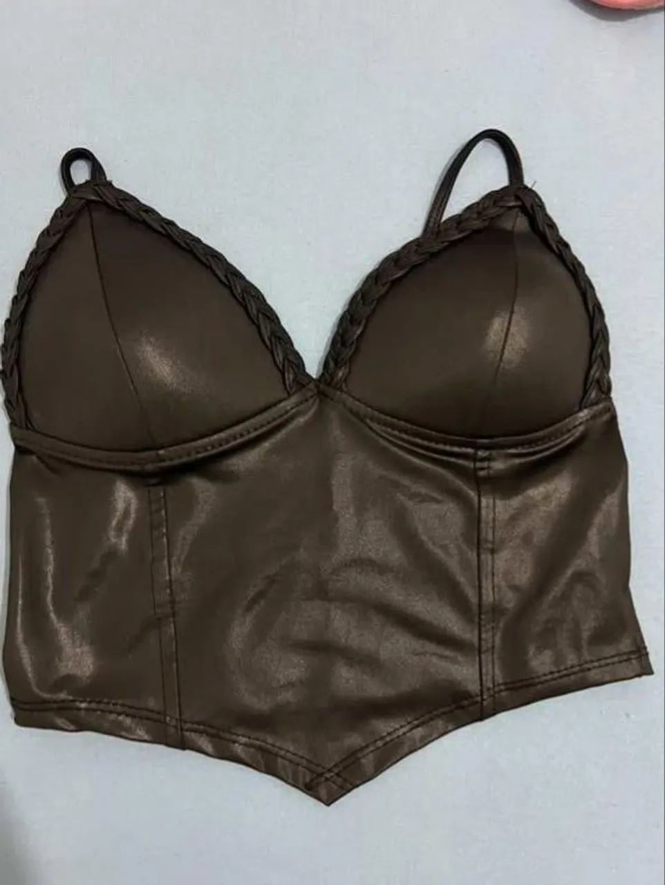 Top Corset Vermelho Brilhante - Foto 3