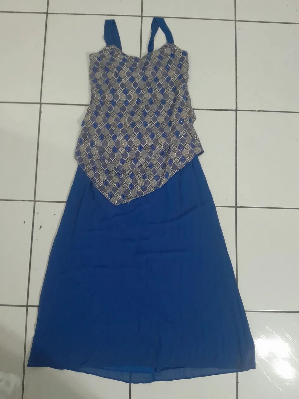 Vestido festa fino com Renda G