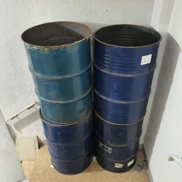 Kit 4 Tambor de Ferro 200 Litros Sem Tampa Usado