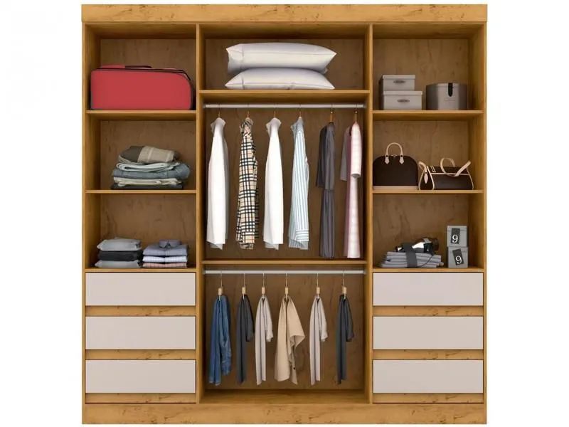 Guarda-Roupa com Espelho e 3 Gavetas - Foto 4