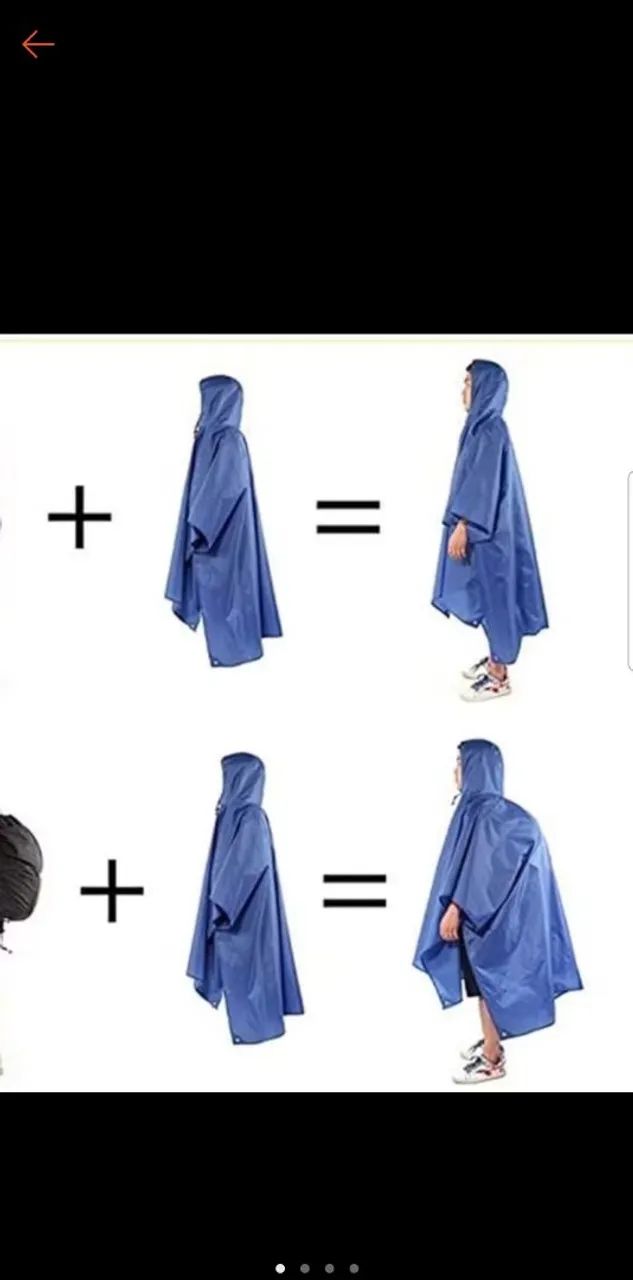 Capa de chuva tipo poncho - Foto 4