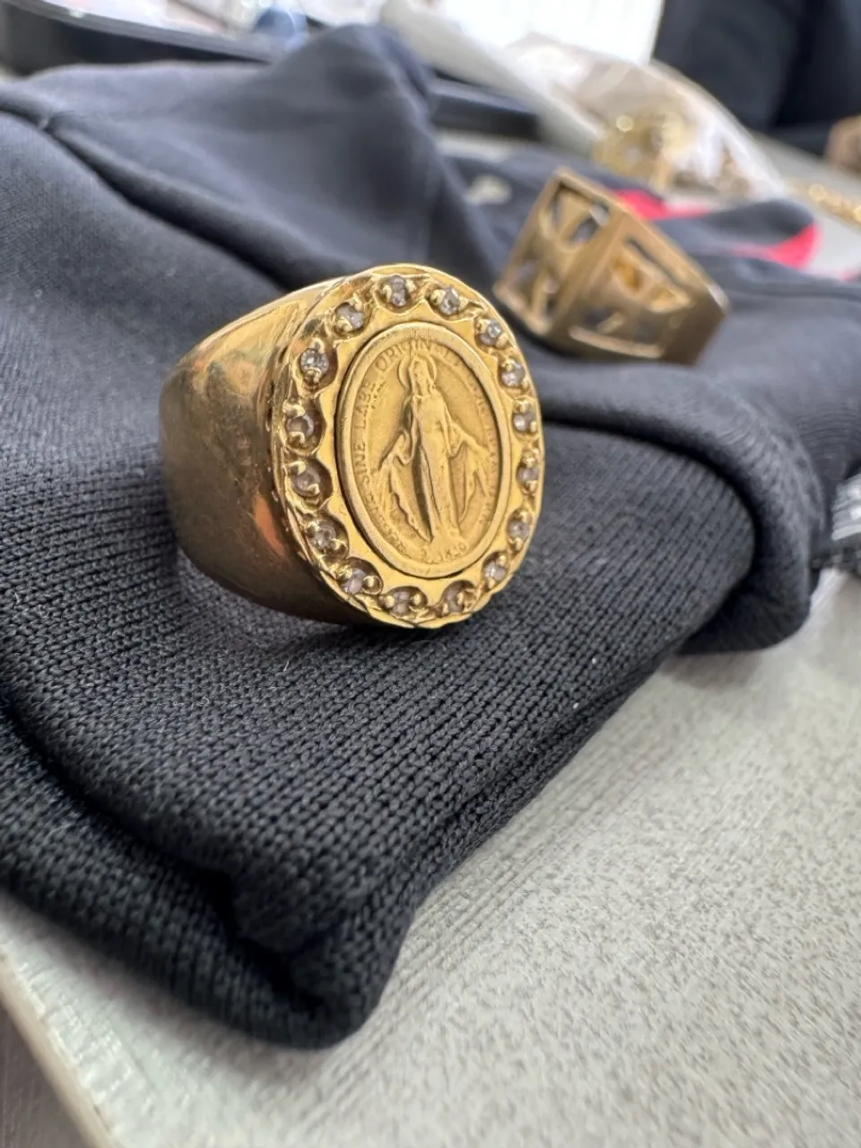 Anel de ouro 18k 19 6.45g novo certificado garantia eterna Loja física