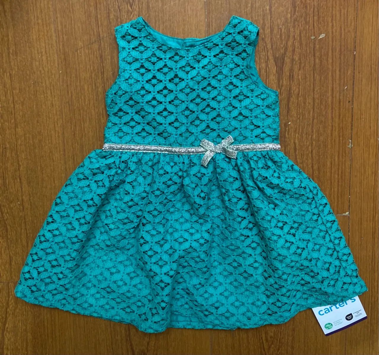 Vestido verde festa carters novo tag etiqueta Natal 9m