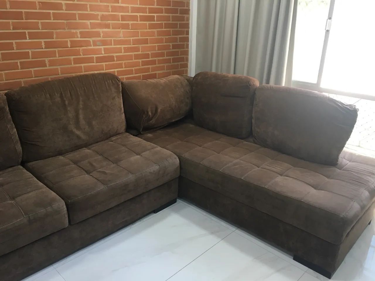 Sofá de Canto Retrátil com Chaise Móveis Conquista - Foto 2