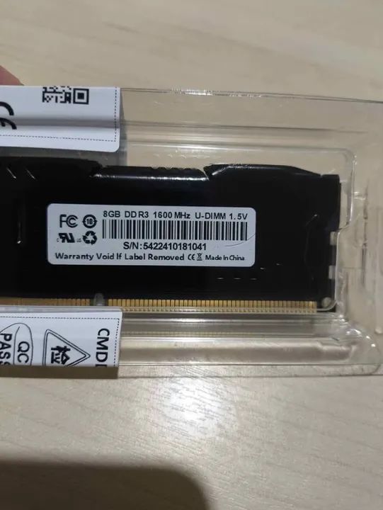 Memória RAM P/ Desktop DDR3 8gb 1600mhz (Novo) - Anápolis