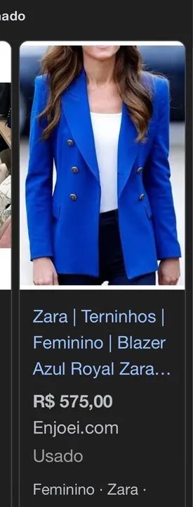 Blazer luxo acinturado Zara - tamanho P - Foto 5