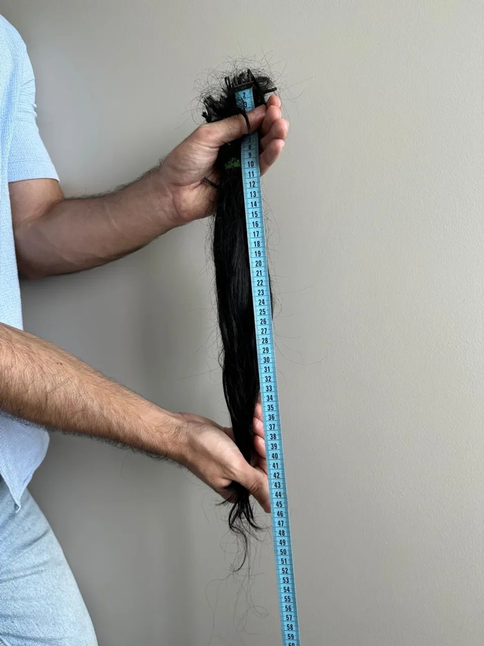 Cabelo humano brasileiro 45-50cm, 123g