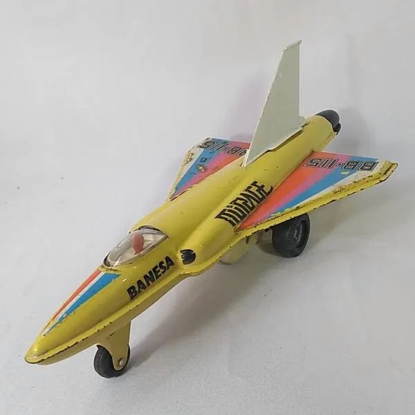 Brinquedo antigo de lata - Avião Mirage BB-115 Banesa - Funciona fricção.  - Foto 4