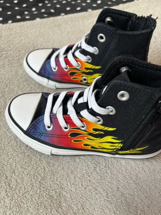 Tênis Converse Infantil - Tamanho 28 - Chama - Foto 3