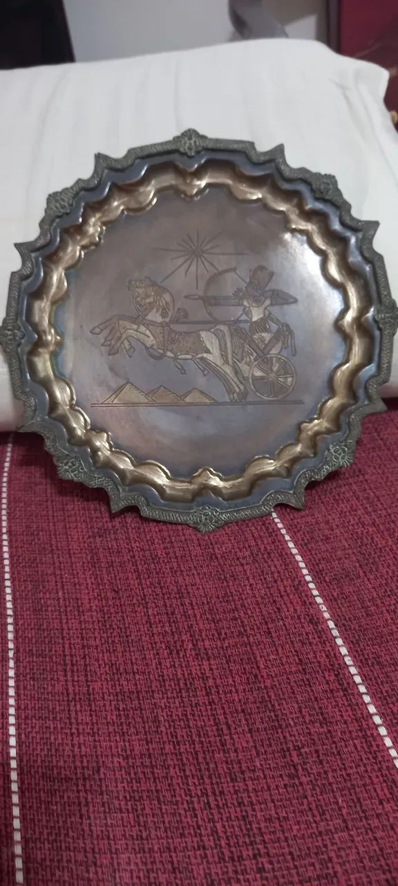 Prato Decorativo Egípcio Antigo - Foto 4