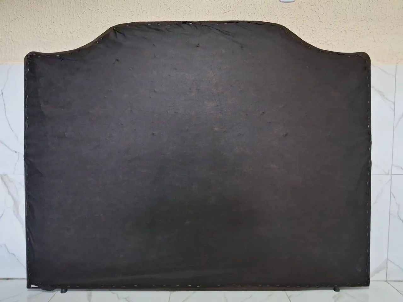 Cabeceira de Cama Queen Size em Suede Marrom - Foto 2