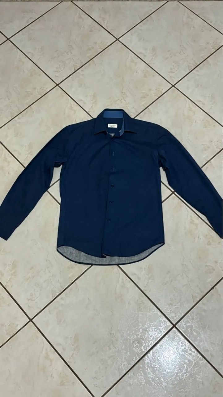 Camisa Social Azul Marinho Dilamon - M