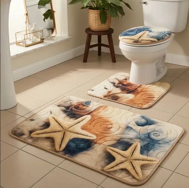 Tapete Banheiro Antiderrapante Macio Retangular 50x80cm 3d64299978170242120