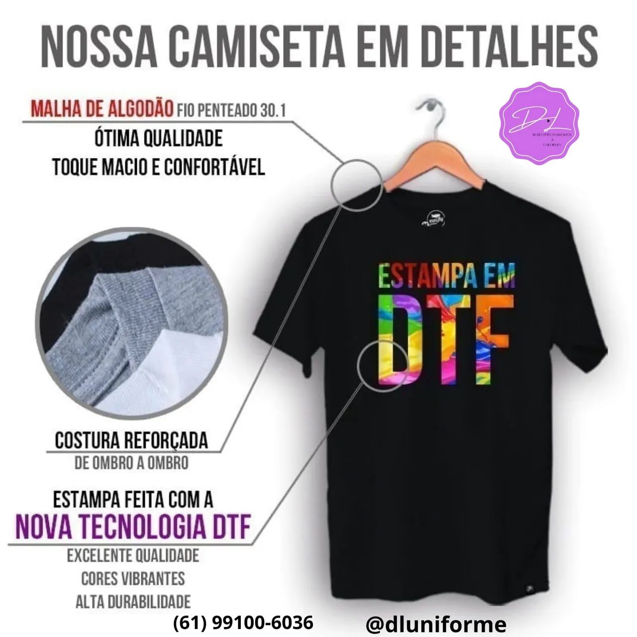 Camiseta Personalizada DTF - Qualidade e Conforto!