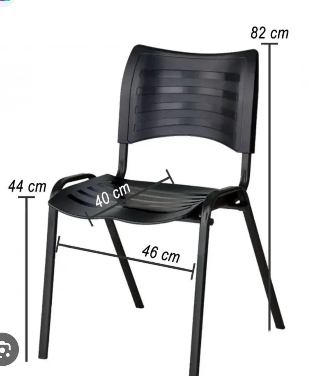 Cadeira polipropileno preta64606909331969122
