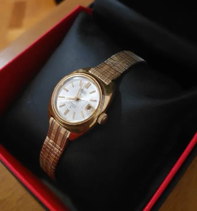relógio seiko vintage automático dourado