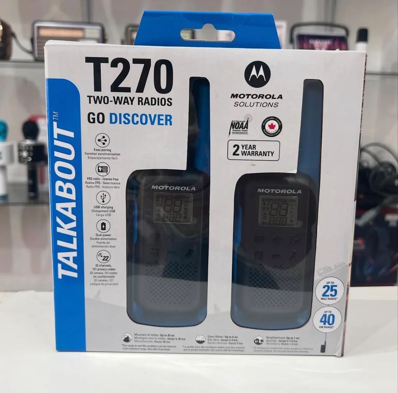 Rádio Comunicador Motorola Talkabout T270