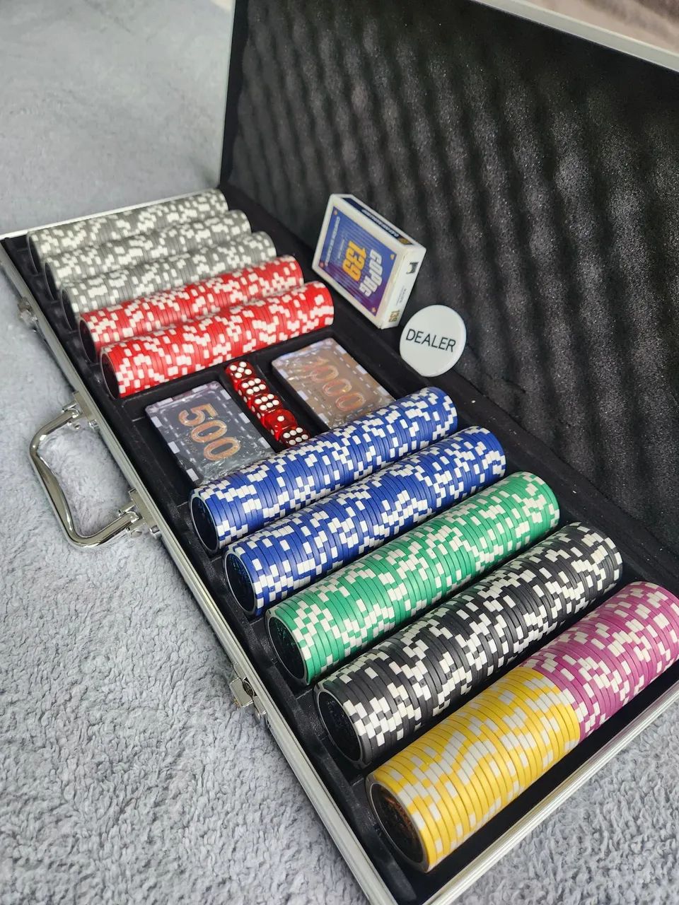Maleta de poker 500 fichas 