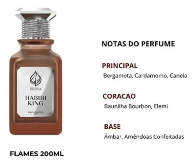 Perfume Eau De Parfum Habibi King Bidaya Âmbar Gourmand 100ml - Foto 3