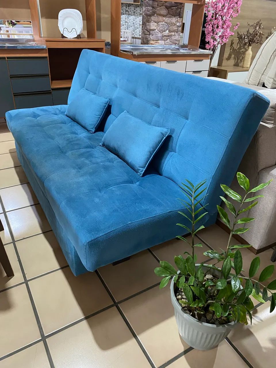 Sofá cama azul  - Foto 2