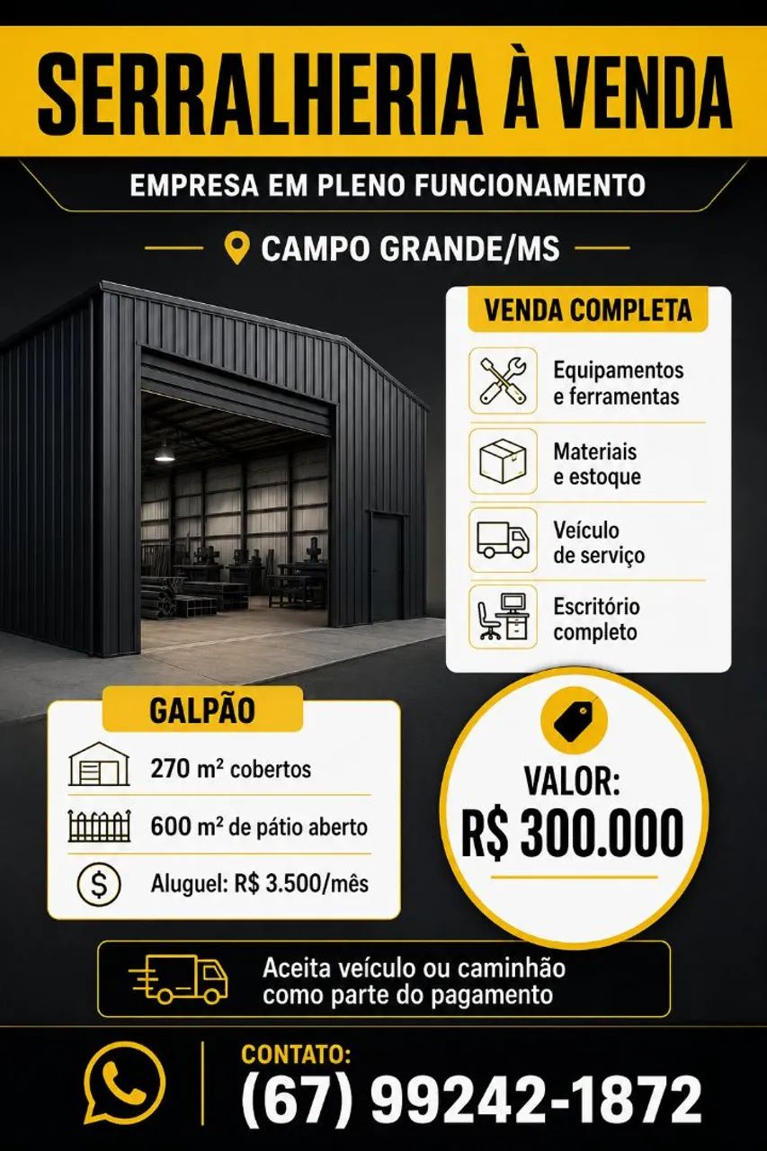 PONTO DE SERRALHERIA COMPLETO 