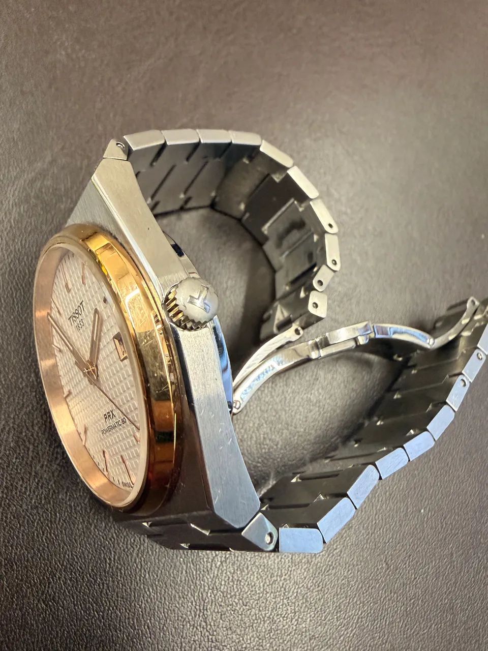 Relógio Tissot PRX Powermatic 80 Automático 40mm Bicolor Rosé - Foto 4