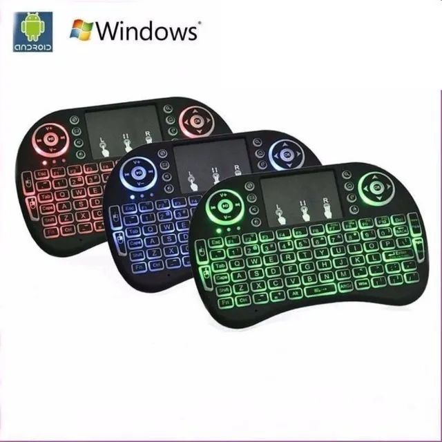 Mini teclado sem fio iluminado com touchpad  - Foto 3