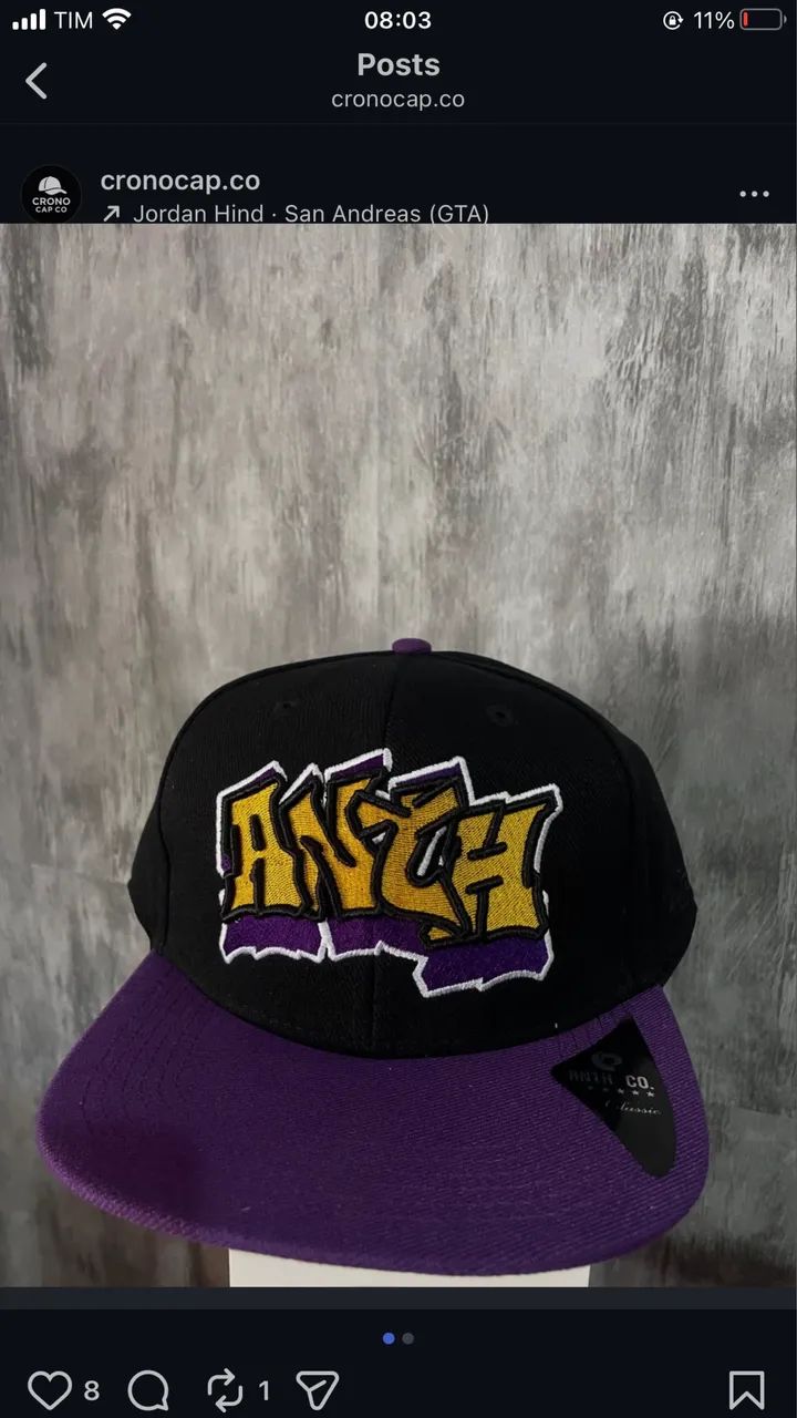 Boné premium Anth Co *NOVO*