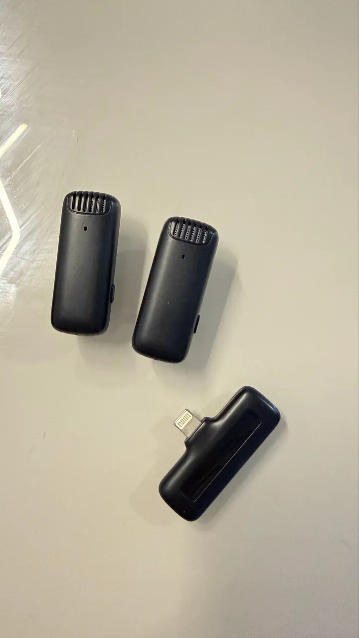 Microfone sem fio Ulanzi J12 para iPhone Lightning - 2 microfones + case - Foto 4