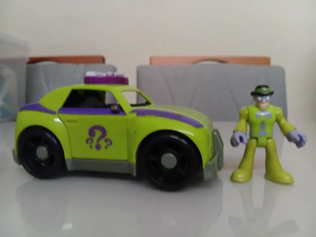 imaginext veículo do vilão Charada com boneco - DC Super Friends  - Foto 3