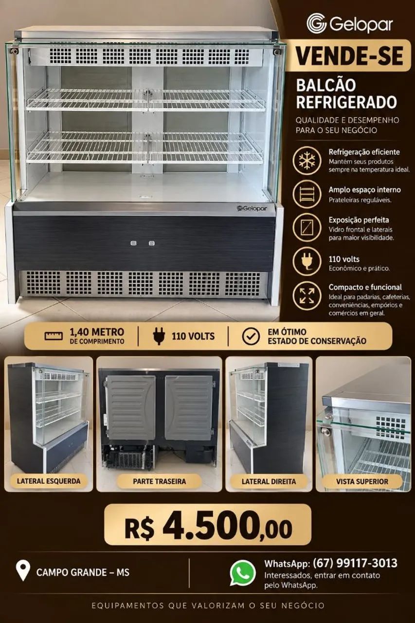 Balcão refrigerado