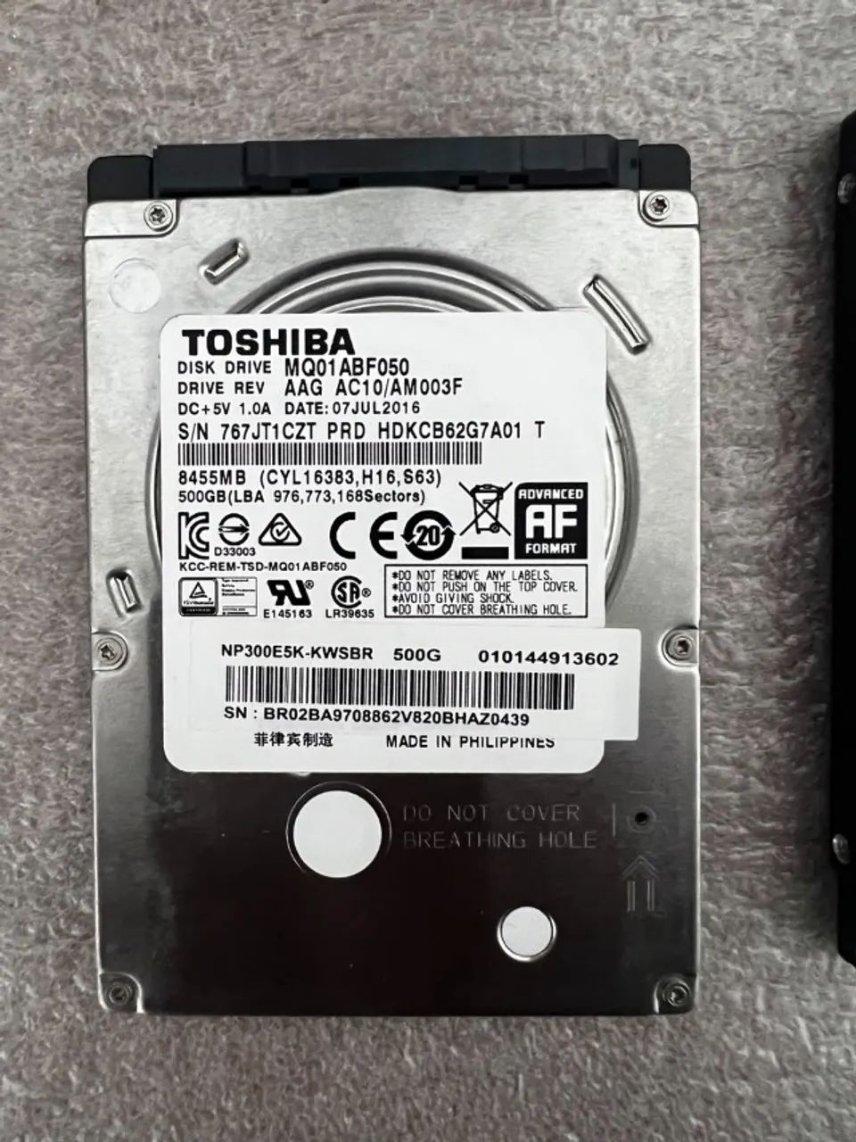 Lote de 04 HD de 500gb (de notebook)  - Foto 5