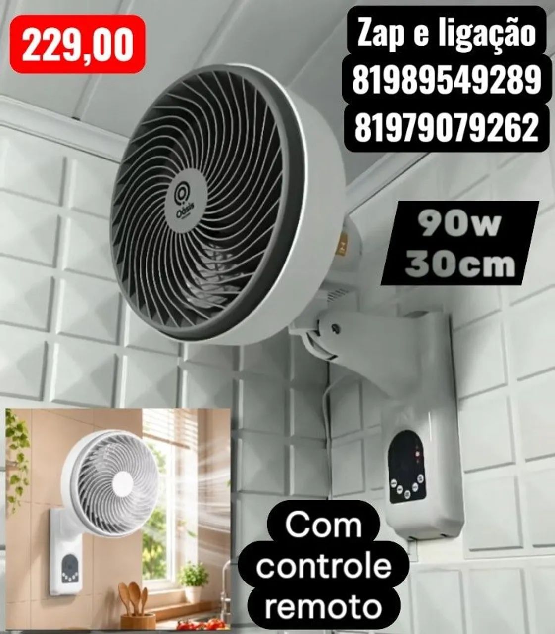 Ventilador de parede Onistek 