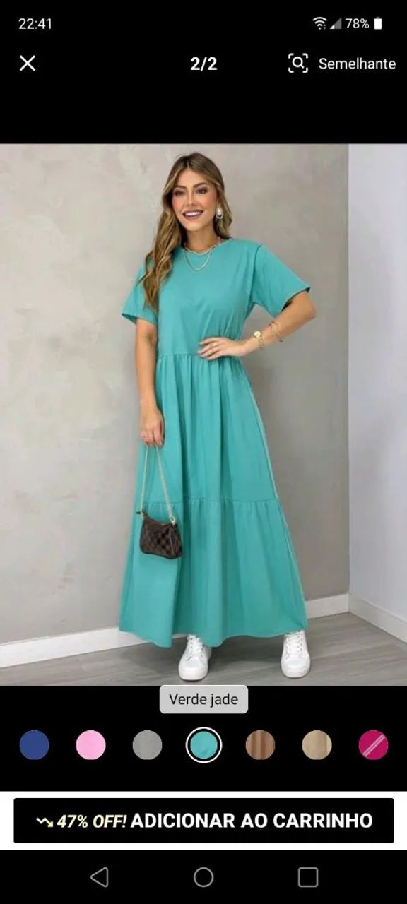 Vestido longo em algodão G 
