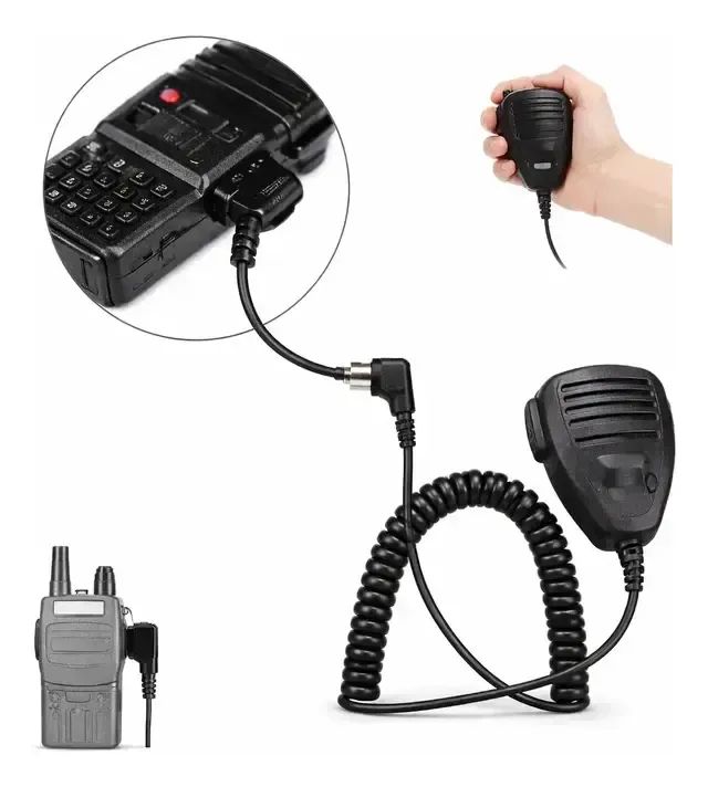 Microfone Ptt Para Rádio Comunicador Baofeng - Foto 3