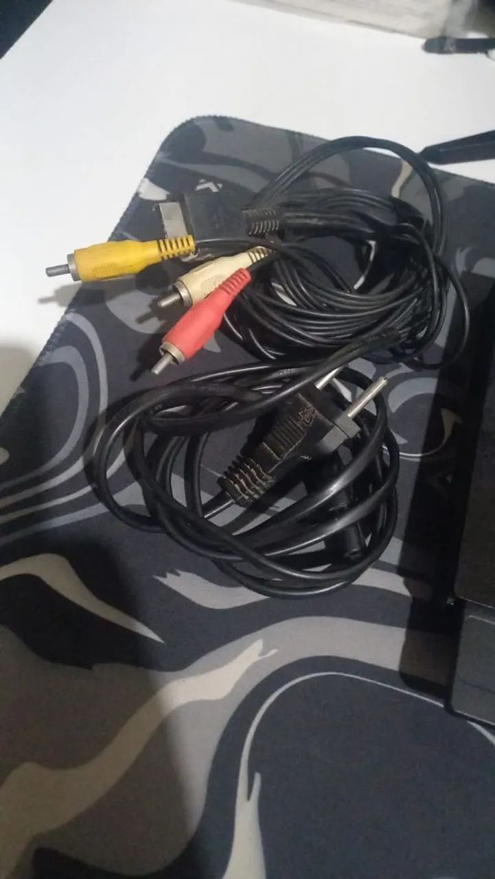 Ps2 slim controle original e cabos - Foto 4