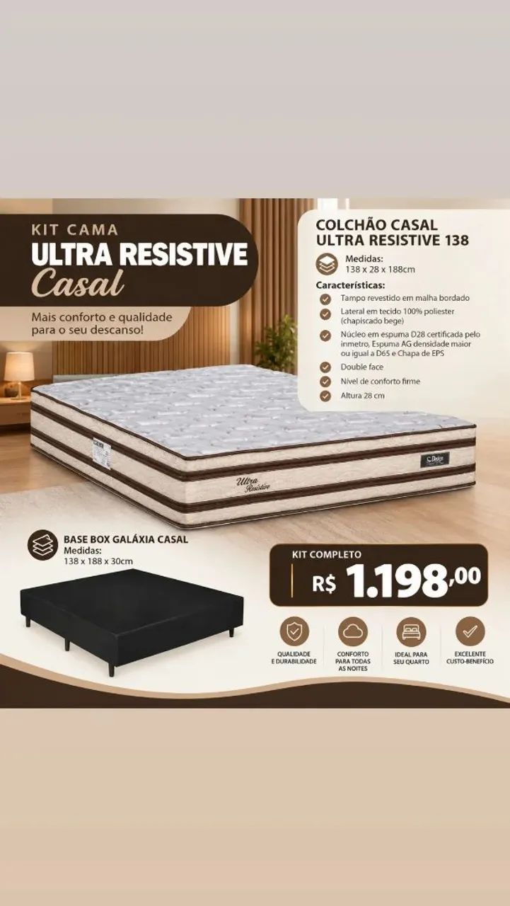 Cama box casal mara