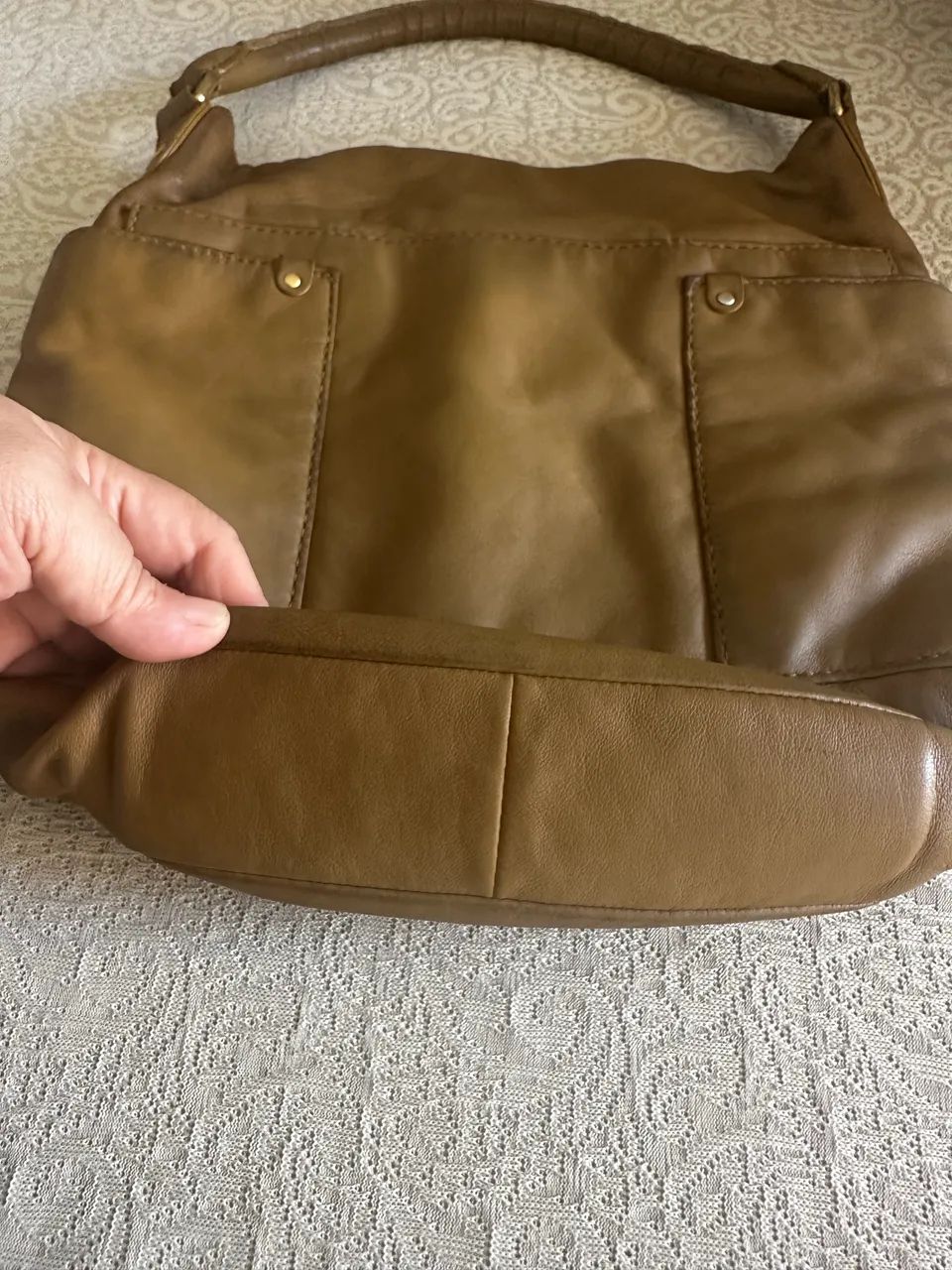Bolsa Hobo Clássica de Couro Hillier da MARC By MARC JACOBS - Foto 5