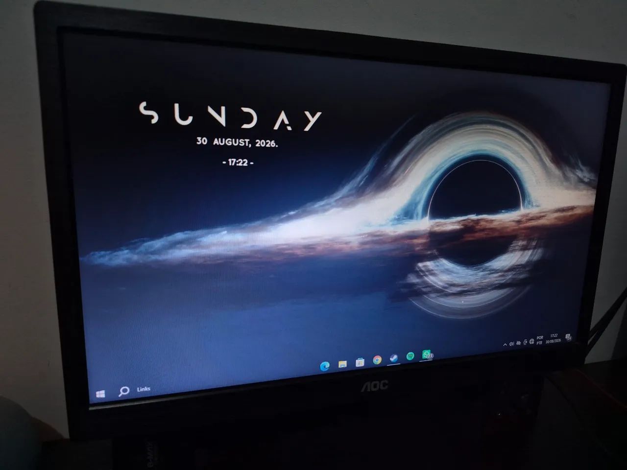 Monitor AOC 18 polegadas anti reflexo VGA (vem com os cabos) - Foto 3
