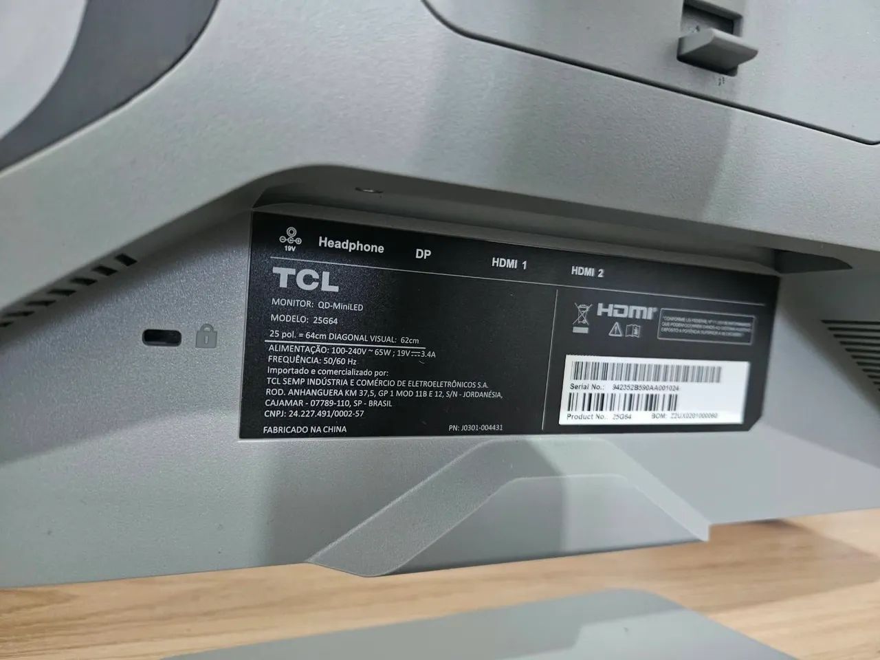 Monitor TCL / Qd Mini Led 300hz 1ms  25 Polegadas  - Foto 4