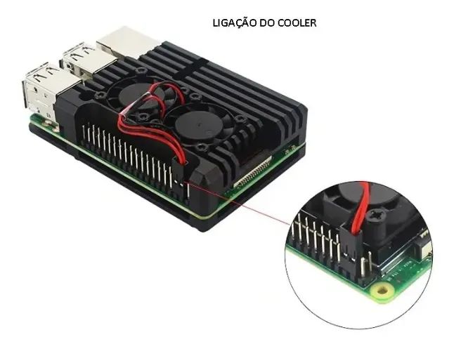 Case De Alumínio C/ Dupla Ventilação P/ Raspberry Pi 3b/3b+ - Foto 2