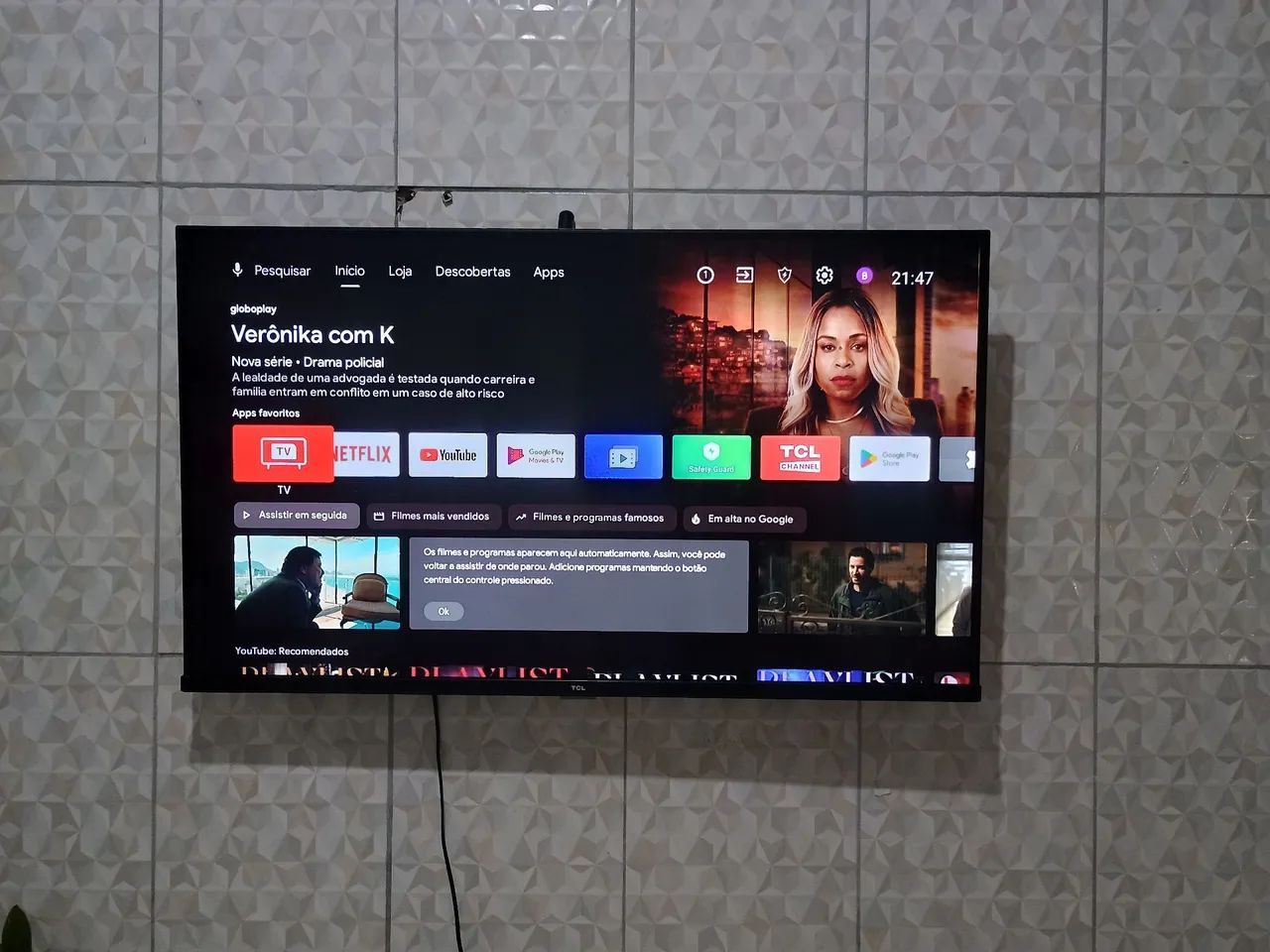 Tv TCL 43 polegadas smart 4k Android bluetooth 