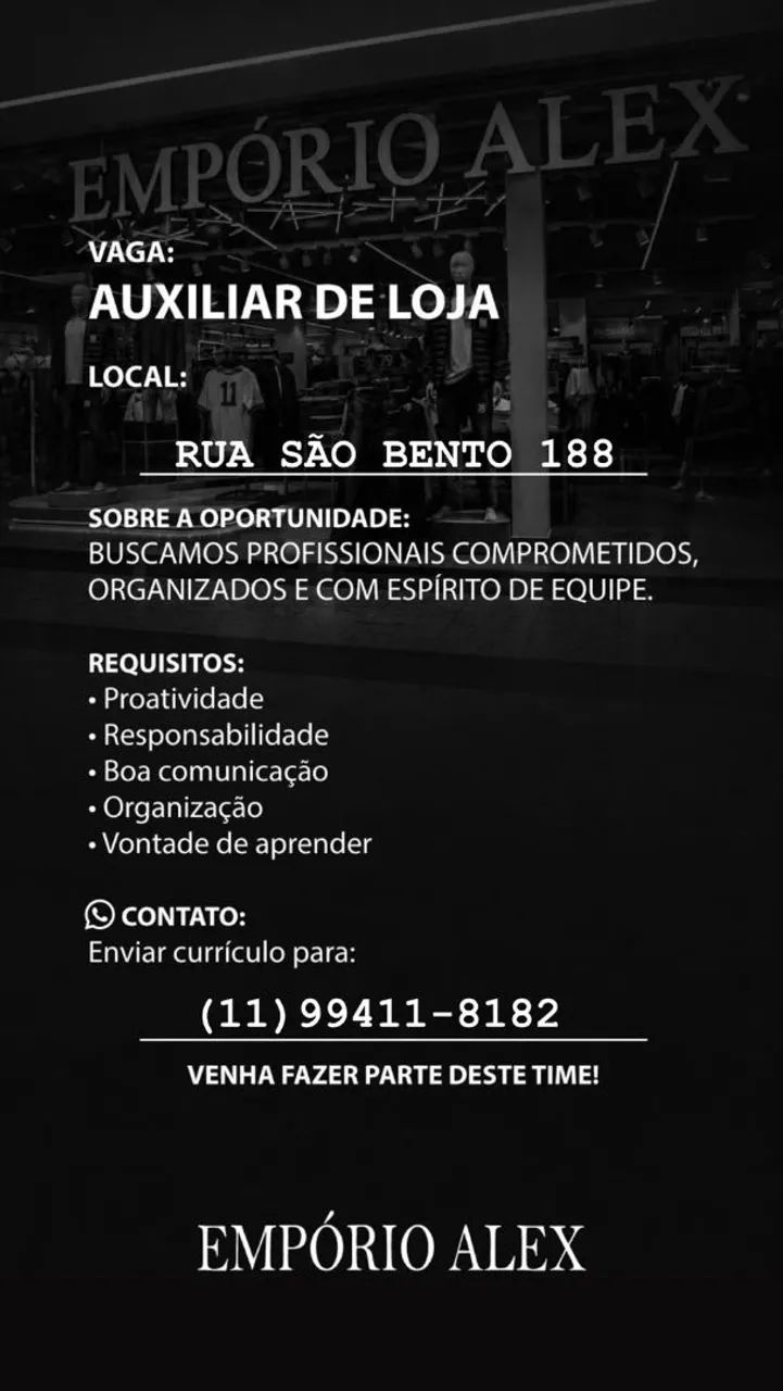 Vaga de emprego 