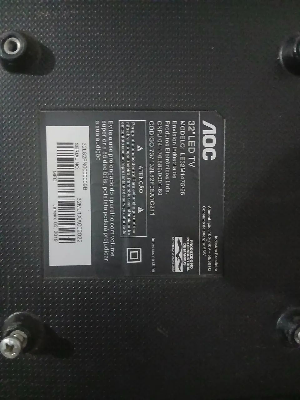 TV AOC 32 polegadas Novo - Foto 2