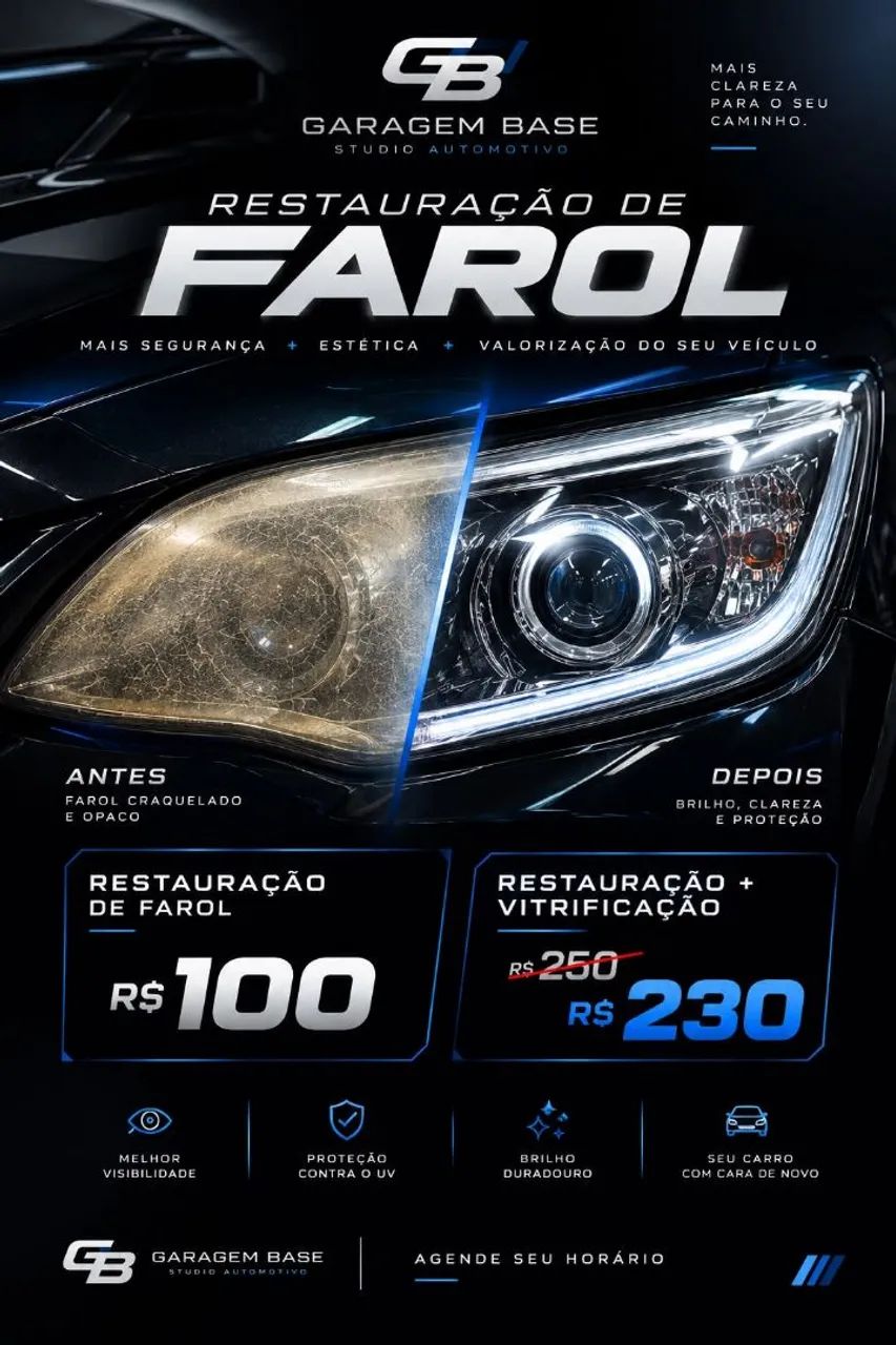 CLAREAMENTO E RESTAURAÇÃO DE FAROL.