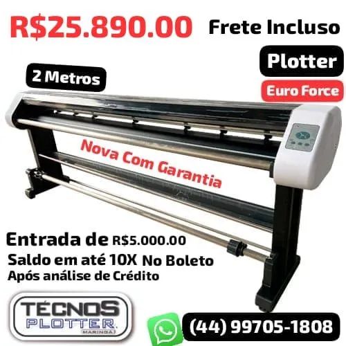 Plotter Euro Forte 2 Metros Ideal para Impressão de Riscos de molde para confecção