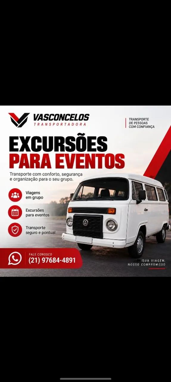 Fretes, pequenas mudanças e excursões 