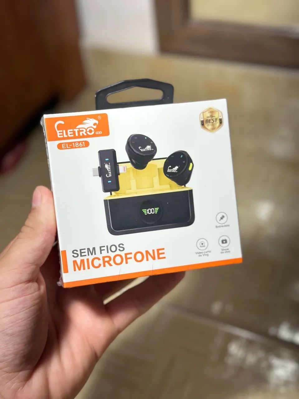 Microfone de lapela 